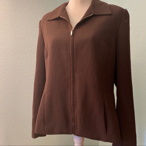 Norton McNaughton Jackets & Blazers - Norton McNaughton Vintage Zippered Jacket, Brown